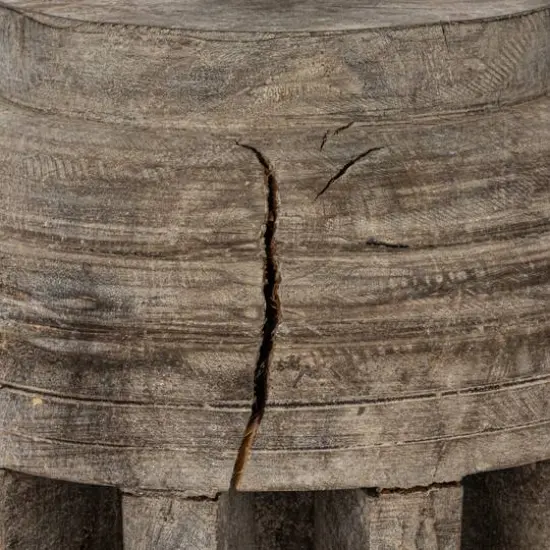 Hello Honey&reg; 31" Multicolor Reclaimed Wood Axel Table Lamp with Printed Cotton Shade {6}