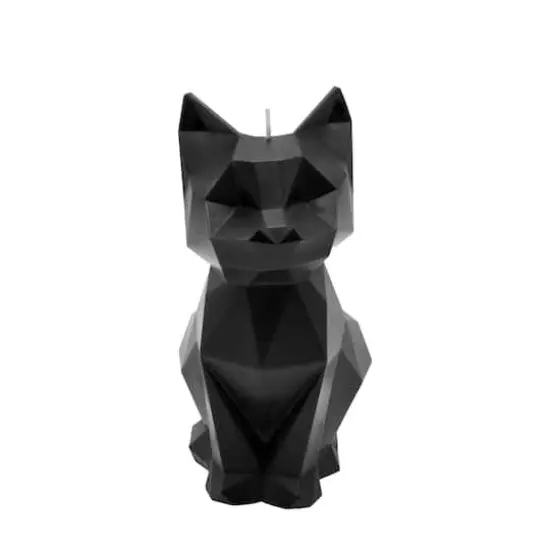 6" Black Geometric Cat Unscented Candle by Ashland&reg; {1}
