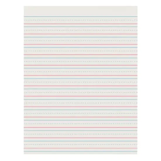 Pacon&reg; 8.5" x 11" Skip-A-Line Short Ruled Newsprint Handwriting Paper, 3 Packs of 500 Sheets {3}