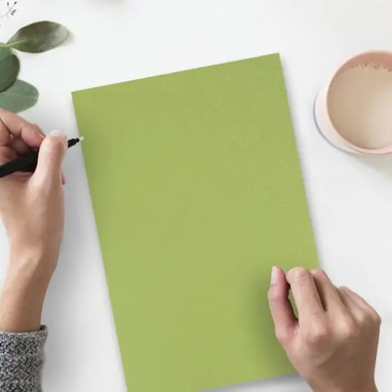 JAM Paper 8.5" x 14" 80lb. Matte Cover Cardstock Pack, 50 Sheets Olive Green {5}