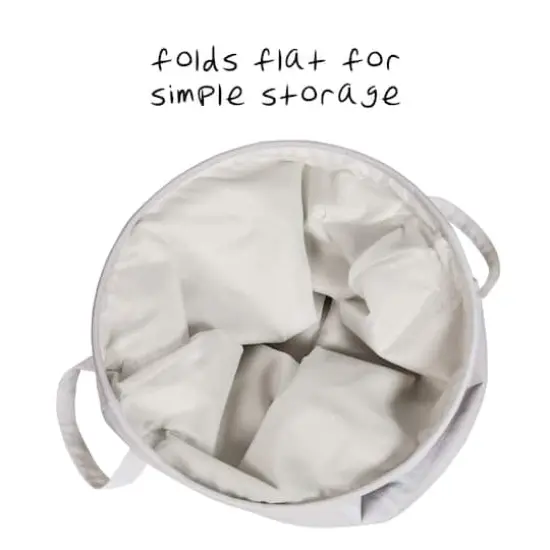 Honey Can Do 20" Gray Stripe Kids Hamper {7}