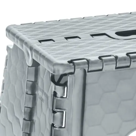 Simplify 12" Folding Step Stool Gray {8}