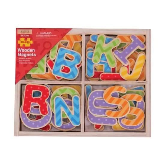 Bigjigs&reg; Uppercase Letters Wooden Magnets {1}