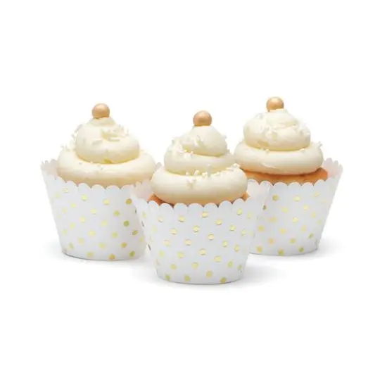 Hortense B. Hewitt Co. Gold Dots Cupcake Wrap {1}