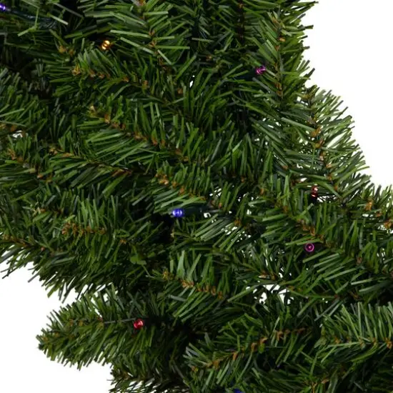 30" LED Canadian Pine Artificial Christmas Wreath {9}