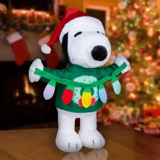 18" Snoopy Holiday Greeter with Light String {4}