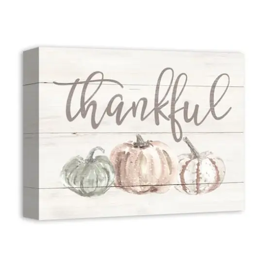 Thankful Fall Pumpkins Canvas Wall Art {3}