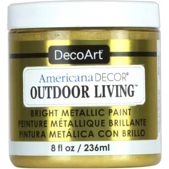 DecoArt&reg; Americana D&eacute;cor&reg; Outdoor Living Paint, 8oz. Brass {1}