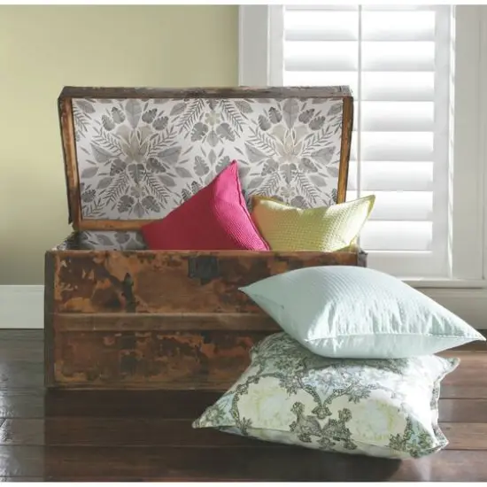 RoomMates Gray & Taupe Gray Cat Coquillette Tropical Peel & Stick Wallpaper {6}