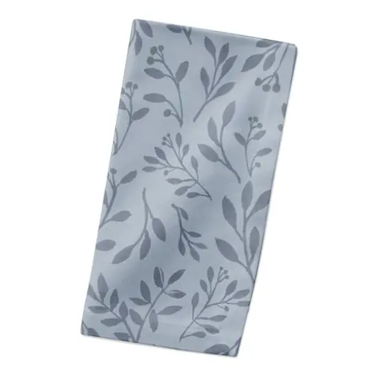 Delicate Floral Cotton Twill Napkin Blue {3}