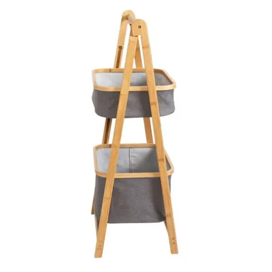 Honey Can Do Bamboo & Canvas 2-Tier Collapsible Shelves {9}