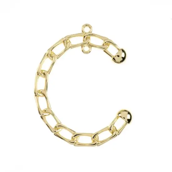 John Bead Beadwork Findings Gold Chain Half Circle Pendant, 3ct. {1}