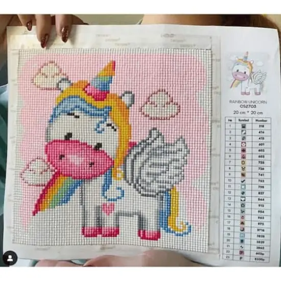 Crafting Spark Rainbow Unicorn Diamond Painting Kit {5}