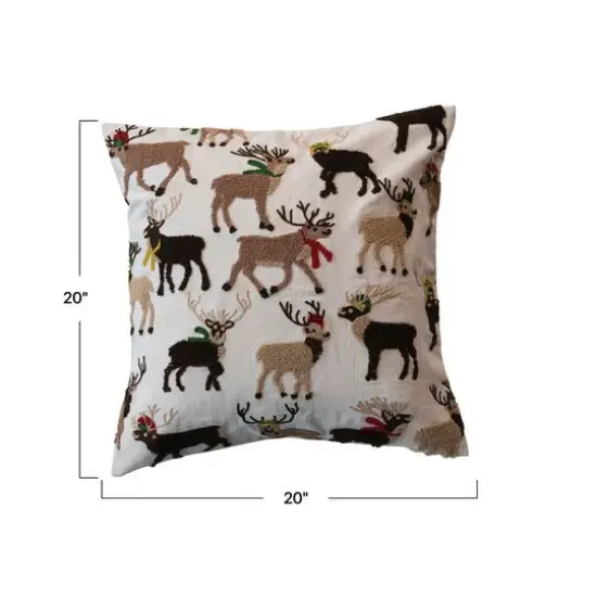 Hello Honey&reg; 20" Reindeer with Scarves Accent Pillow {5}