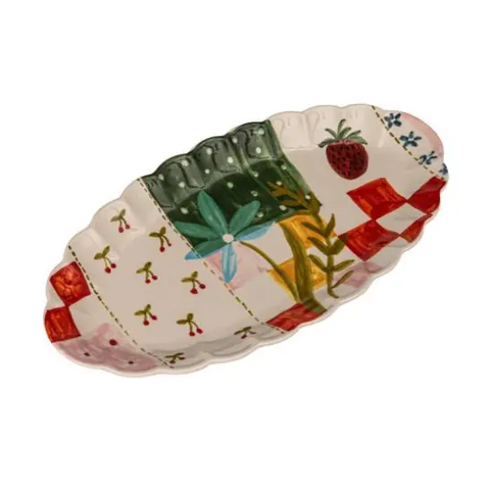 Hello Honey&reg; 14.5" Picnic Daydream Stoneware Platter {1}