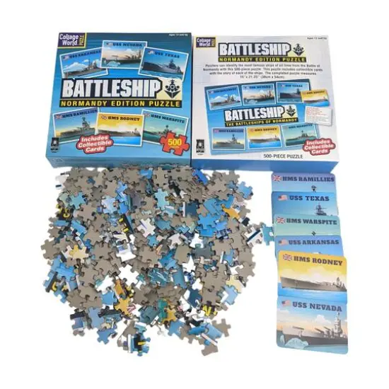 Collage World Puzzle - Battleship Normandy Edition Puzzle: 500 Pcs {5}