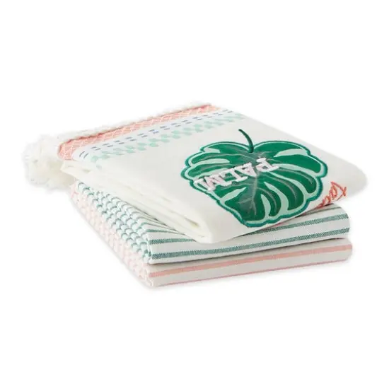 Talk To Palm Embellished Dishtowel (Set of 3) {3}