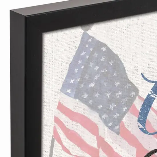 God Bless America Black Framed Canvas {4}