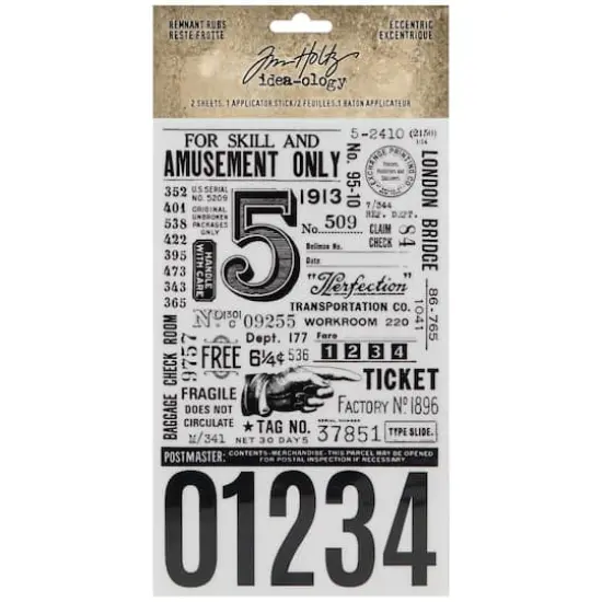 Tim Holtz&reg; Idea-Ology&reg; Remnant Rubs Eccentric Rub-Ons {1}