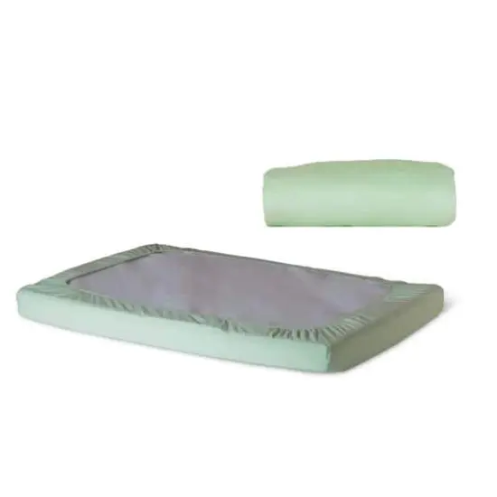 Foundations SafeFit&trade; Compact Size Mint Elastic Fitted Sheet, 2ct. {1}