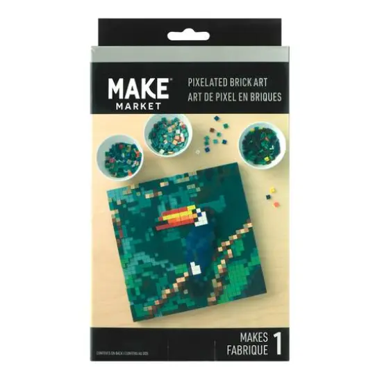 10" x 10" Toucan Pixelated Brick Art Kit by Make Market&reg; {6}