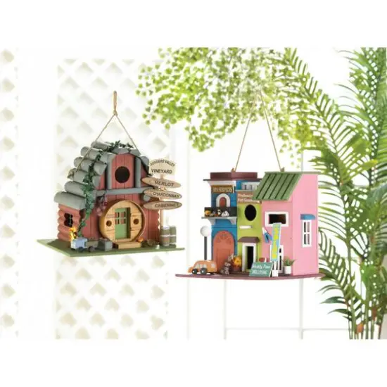 8.5'' Vineyard Vintage Winery Birdhouse {5}