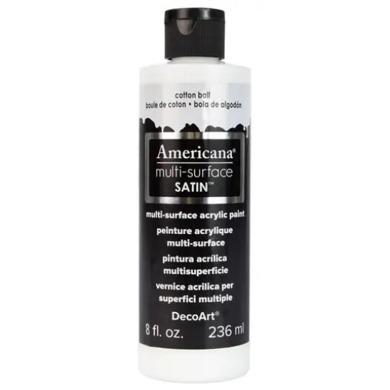 DecoArt® Americana® Multi-Surface Satin Acrylic Paint, 8oz. Cotton Ball {1}