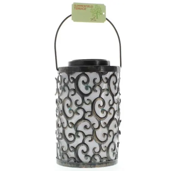 8" Garden Gate Solar Lantern {5}