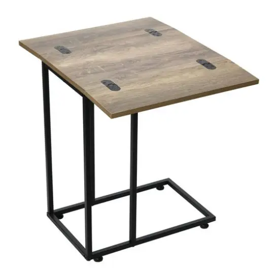 Household Essentials Jamestown Extendable C-Shaped End Table Ashwood {8}