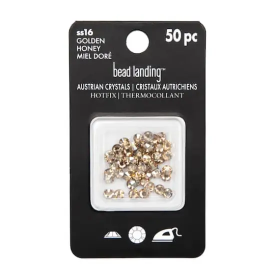 SS16 Round Hotfix Austrian Crystals by Bead Landing&trade;, 50ct. Golden Honey {5}