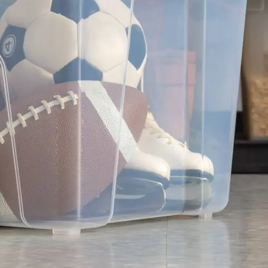 IRIS&reg; 60qt. Buckled Clear Boxes with Clear Buckle Lids, 4ct. {17}