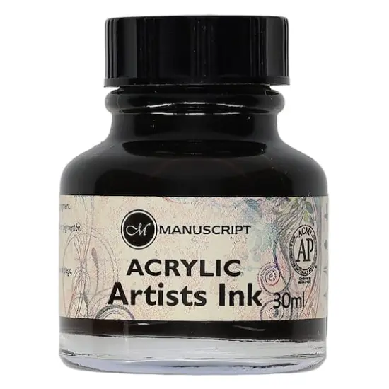 Manuscript Acrylic Artists Sepia Dip Pen Ink, 30mL {1}