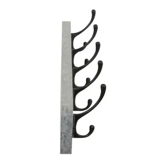 Household Essentials Wall Mounted Coat Rack with 5 Hooks {7}