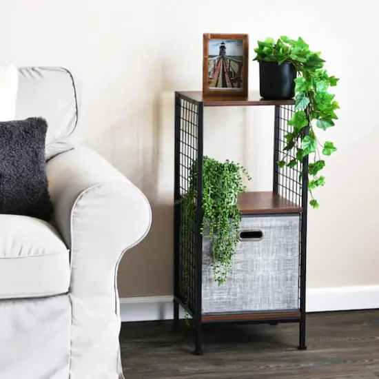 Household Essentials 28" Trellis 2 Compartment Storage Bookshelf Brown {3}