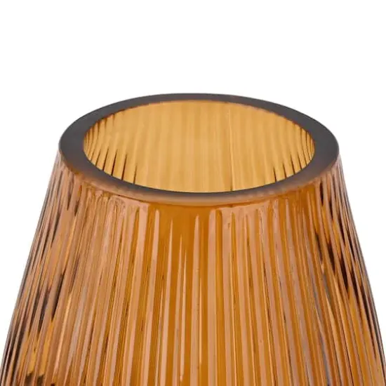 7" Ribbed Glass Vase by Ashland&reg; Amber {5}