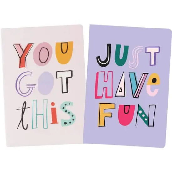 JAM Paper Fun Doodle Phrases Hardcover Notebook, 2ct. {1}