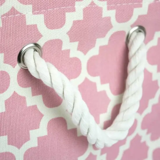 DII&reg; Large Rectangle Lattice Polyester Bin Rose {4}