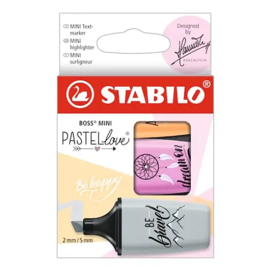 STABILO&reg; BOSS&reg; 3 Color Mini Pastellove Highlighter Set II {1}