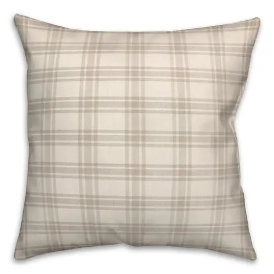 Gray Plaid Throw Pillow {3}