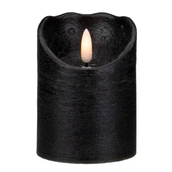 4" LED Black Flameless Halloween D&eacute;cor Candle {1}