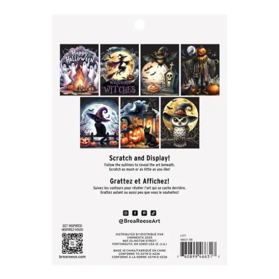 Brea Reese&trade; 6" x 8" Funky Frights Scratch Art Paper Pad {6}