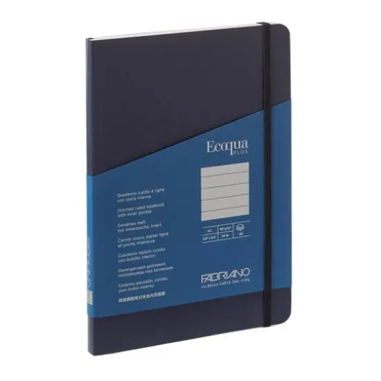 Fabrian® EcoQua Plus A5 Lined Stitch-Bound Notebook Yellow {2}