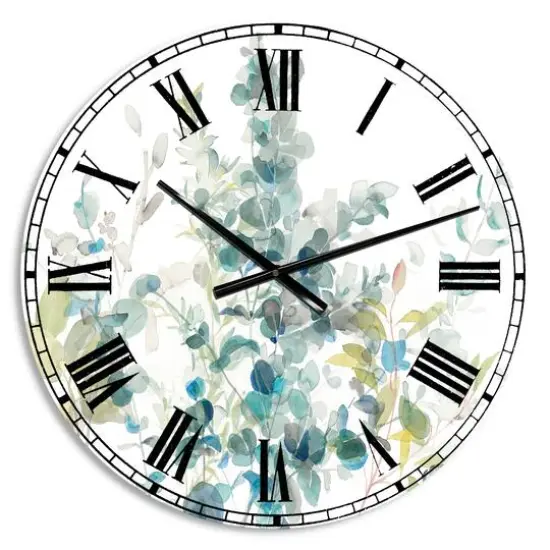 Designart 'Eucalyptus Natural Element Traditional Wall Clock {1}