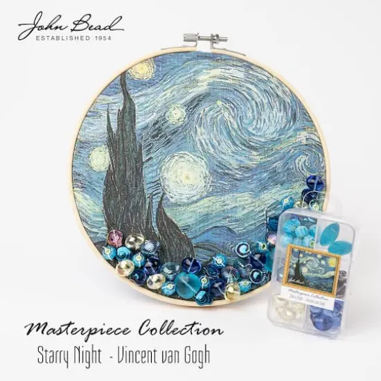 John Bead Masterpiece Collection Glass Bead Box Mix Starry Night/Vincent van Gogh {5}