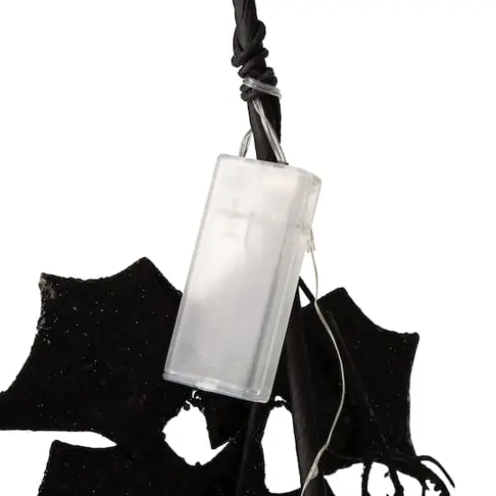 Glitzhome&reg; Lighted Halloween Bat Garland & Wreath Set {8}