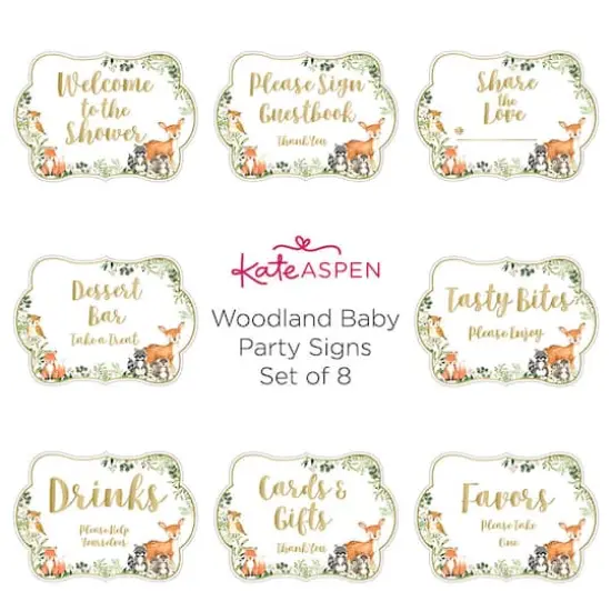 Kate Aspen&reg; Woodland Baby D&eacute;cor Sign Kit Set {6}
