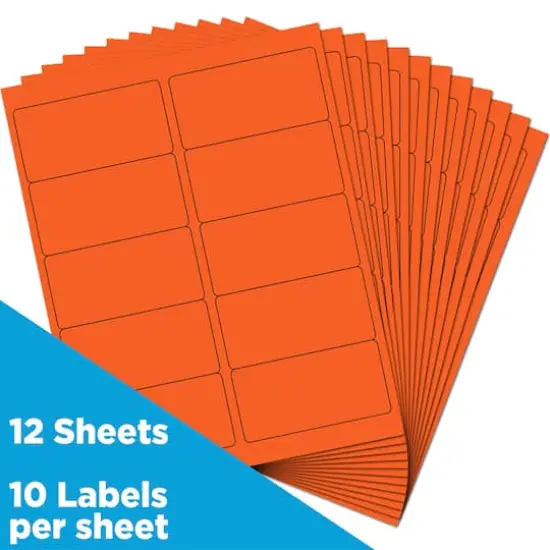 JAM Paper Standard Address Labels, 120ct. Orange {4}