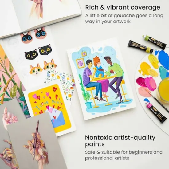 Arteza&reg; 60 Color Gouache Paint Set {6}