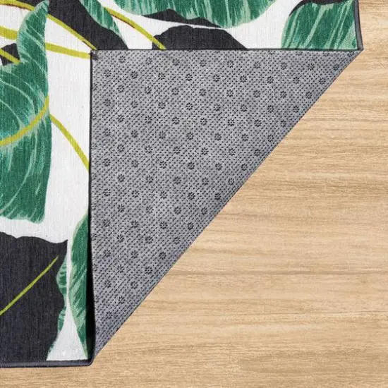 My Magic Carpet Hojas Rainforest Washable Rug Emerald {5}