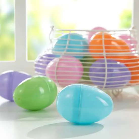 Glitzhome&reg; 6 Colors Easter Plastic Fillable Eggs. 60ct. {4}